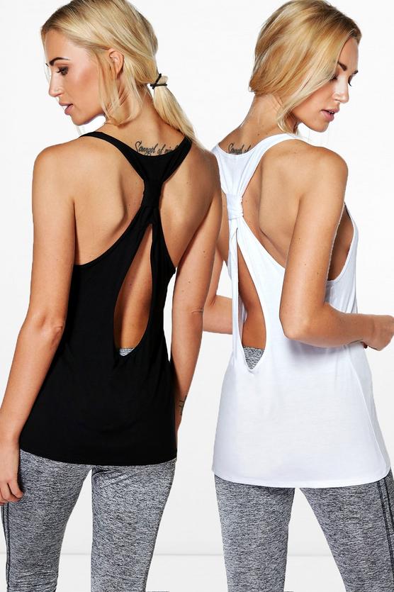 Lucy Fit Twist Back Vest 2 Pack